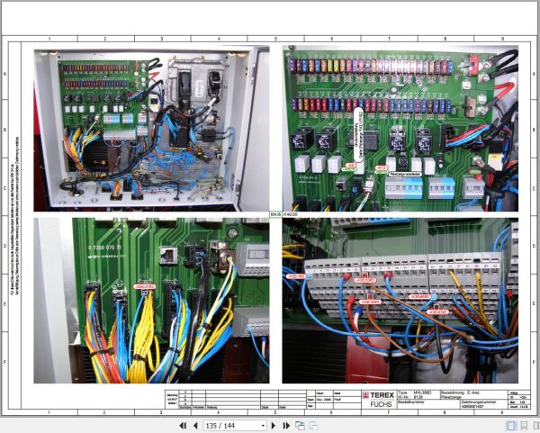 Terex Fuchs Material Handlers MHL380D 0128 Wiring Diagram 6790200125 DE 3