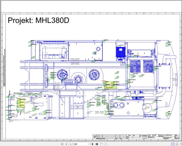 Terex Fuchs Material Handlers MHL380D 0141 Wiring Diagram 6790200232 DE 1