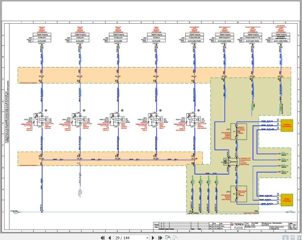 Terex Fuchs Material Handlers MHL380D 0155 Wiring Diagram 6790200178 DE 2