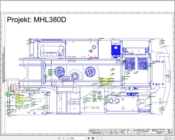Terex Fuchs Material Handlers MHL380D 0172 Wiring Diagram 6790200244 DE 1