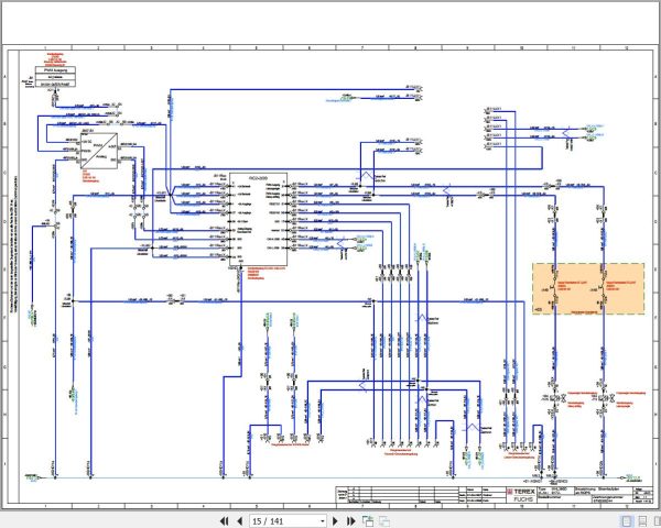Terex Fuchs Material Handlers MHL380D 0172 Wiring Diagram 6790200244 DE 2