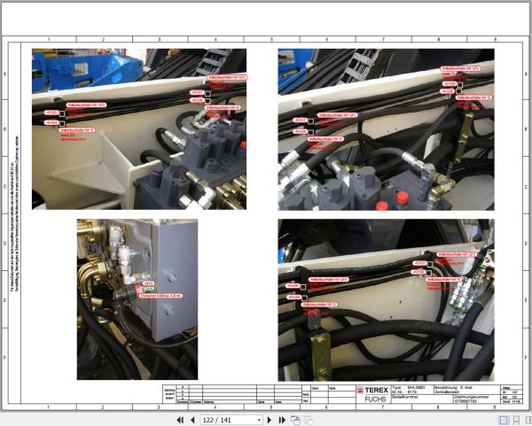 Terex Fuchs Material Handlers MHL380D 0172 Wiring Diagram 6790200244 DE 3