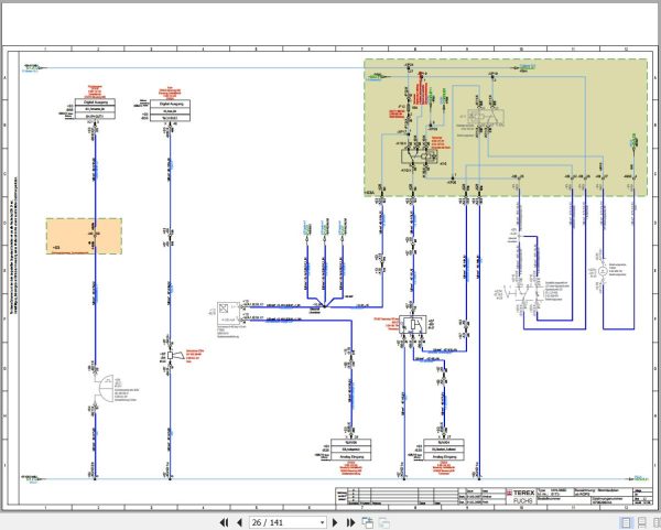 Terex Fuchs Material Handlers MHL380D 0172 Wiring Diagram 6790200298 DE 2