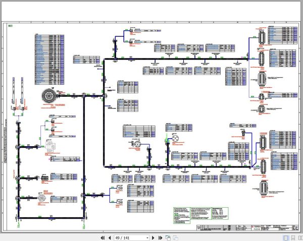 Terex Fuchs Material Handlers MHL380D 0180 Wiring Diagram 6790200287 DE 2