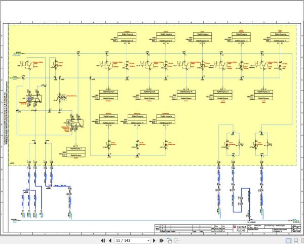 Terex Fuchs Material Handlers MHL820D 0015 Wiring Diagram 6790200116 DE 2