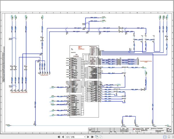 Terex Fuchs Material Handlers MHL820D 0016 Wiring Diagram 6790200139 DE 2