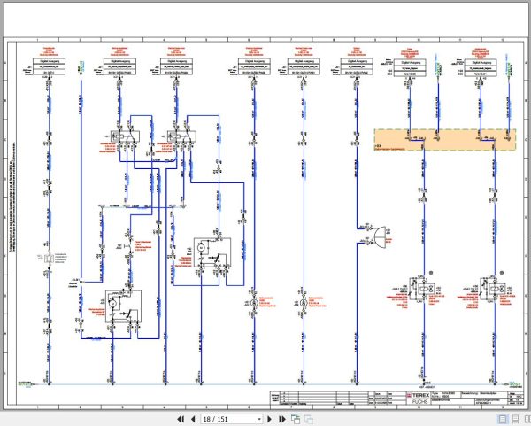 Terex Fuchs Material Handlers MHL820D 0020 Wiring Diagram 6790200241 DE 2