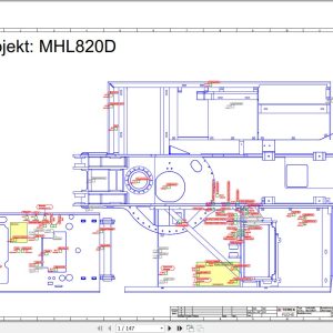 Terex Fuchs Material Handlers MHL820D 0022 0024 Wiring Diagram 6790200183 DE 1