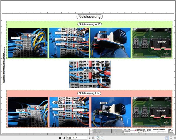 Terex Fuchs Material Handlers MHL820D 0022 0024 Wiring Diagram 6790200183 DE 3