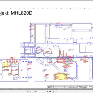 Terex Fuchs Material Handlers MHL820D 0025 Wiring Diagram 6790200233 DE 1