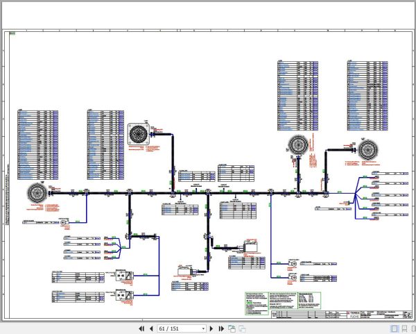 Terex Fuchs Material Handlers MHL820D 0025 Wiring Diagram 6790200233 DE 2