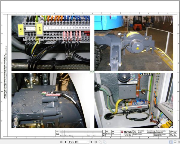 Terex Fuchs Material Handlers MHL820D 0025 Wiring Diagram 6790200233 DE 3