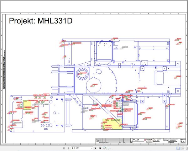 Terex Fuchs Material Handlers MHL831D 0012 Wiring Diagram 6790200149 DE 3