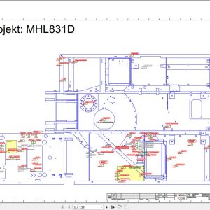 Terex Fuchs Material Handlers MHL831D 0014 Wiring Diagram 6790200266 DE 1