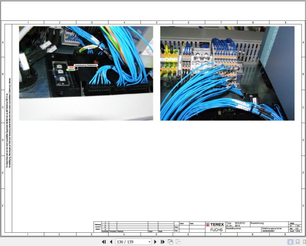 Terex Fuchs Material Handlers MHL831D 0014 Wiring Diagram 6790200266 DE 3