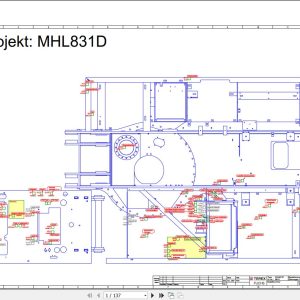 Terex Fuchs Material Handlers MHL831D 0015 Wiring Diagram 6790200329 DE 1