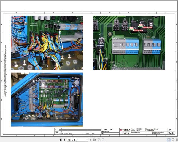 Terex Fuchs Material Handlers MHL831D 0015 Wiring Diagram 6790200329 DE 3