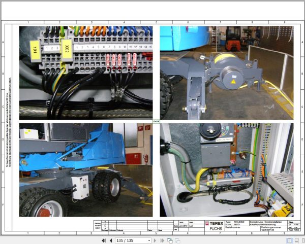 Terex Fuchs Material Handlers MHL835D 0012 Wiring Diagram 6790200215 DE 3