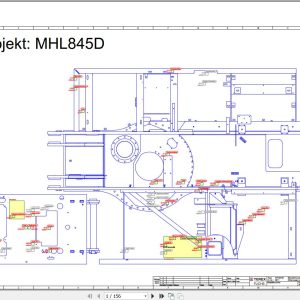 Terex Fuchs Material Handlers MHL845D 0011 Wiring Diagram 6790200346 DE 1