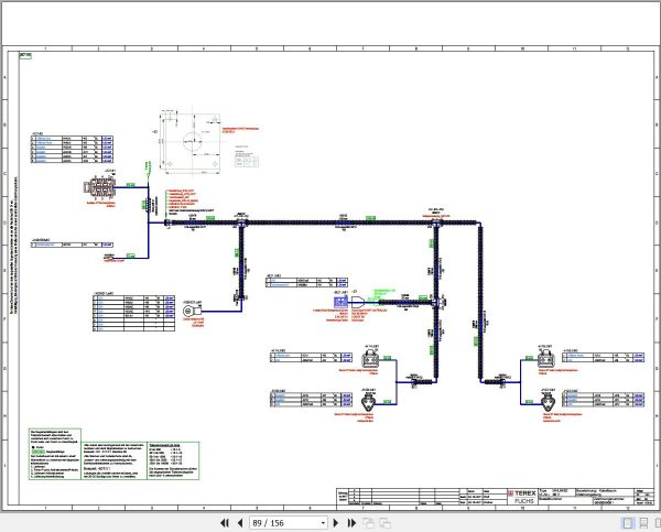 Terex Fuchs Material Handlers MHL845D 0011 Wiring Diagram 6790200346 DE 2