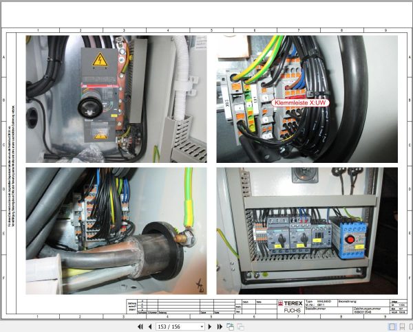 Terex Fuchs Material Handlers MHL845D 0011 Wiring Diagram 6790200346 DE 3