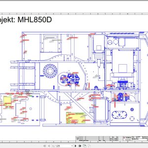 Terex Fuchs Material Handlers MHL850D 0012 Wiring Diagram 6790200145 DE 1