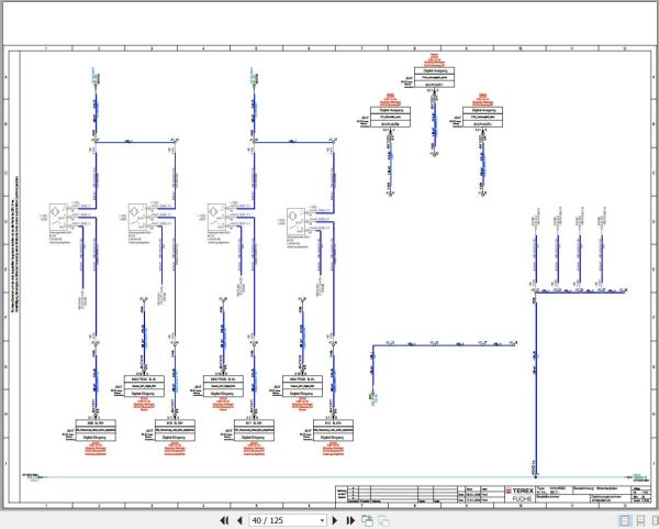 Terex Fuchs Material Handlers MHL850D 0012 Wiring Diagram 6790200145 DE 2