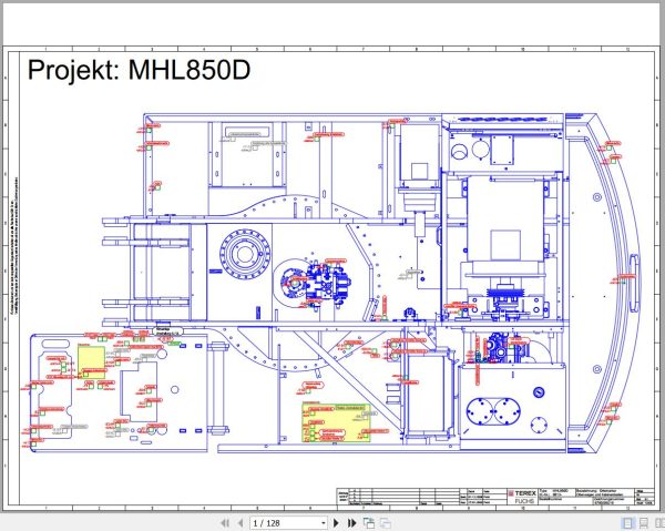 Terex Fuchs Material Handlers MHL850D 0013 Wiring Diagram 6790200210 DE 1
