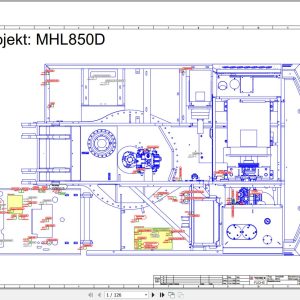 Terex Fuchs Material Handlers MHL850D 0016 Wiring Diagram 6790200281 DE 1