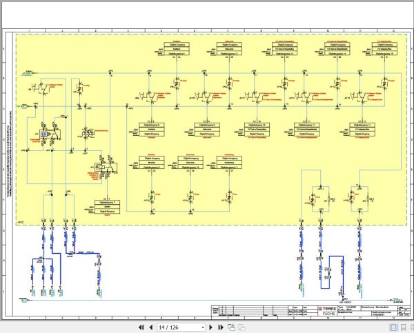 Terex Fuchs Material Handlers MHL850D 0016 Wiring Diagram 6790200281 DE 2