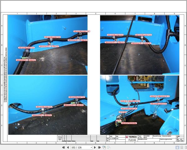Terex Fuchs Material Handlers MHL850D 0016 Wiring Diagram 6790200281 DE 3