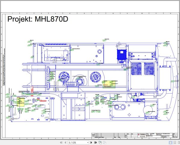 Terex Fuchs Material Handlers MHL870D 0011 Wiring Diagram 6790200246 DE 1