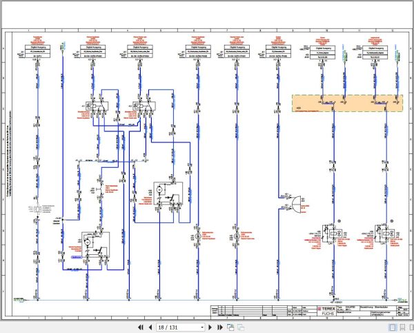 Terex Fuchs Material Handlers MHL870D 0011 Wiring Diagram 6790200246 DE 2