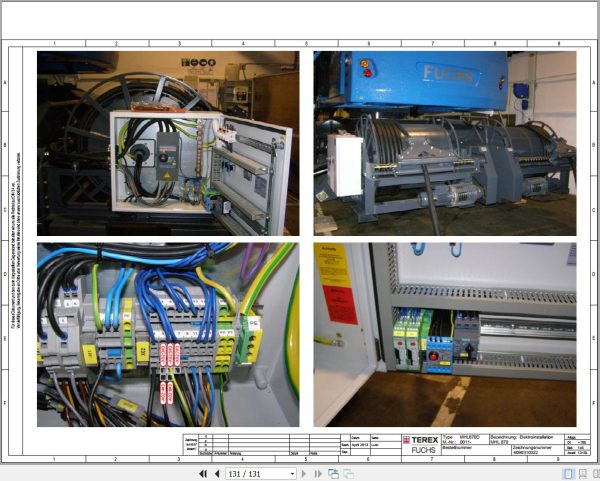 Terex Fuchs Material Handlers MHL870D 0011 Wiring Diagram 6790200246 DE 3
