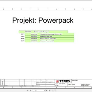 Terex Fuchs Material Handlers Powerpack 22.4 KW Wiring Diagram 6790200203 DE 1