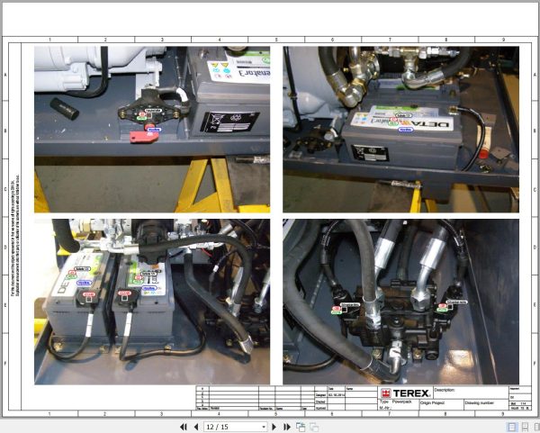Terex Fuchs Material Handlers Powerpack 42.4 KW Wiring Diagram 6790200252 DE 3