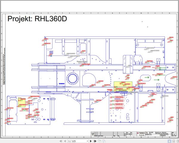 Terex Fuchs Material Handlers RHL360D 0011 Wiring Diagram 6790200136 DE 1