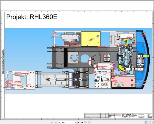 Terex Fuchs Material Handlers RHL360E 4000 Wiring Diagram 6790200214 DE 1