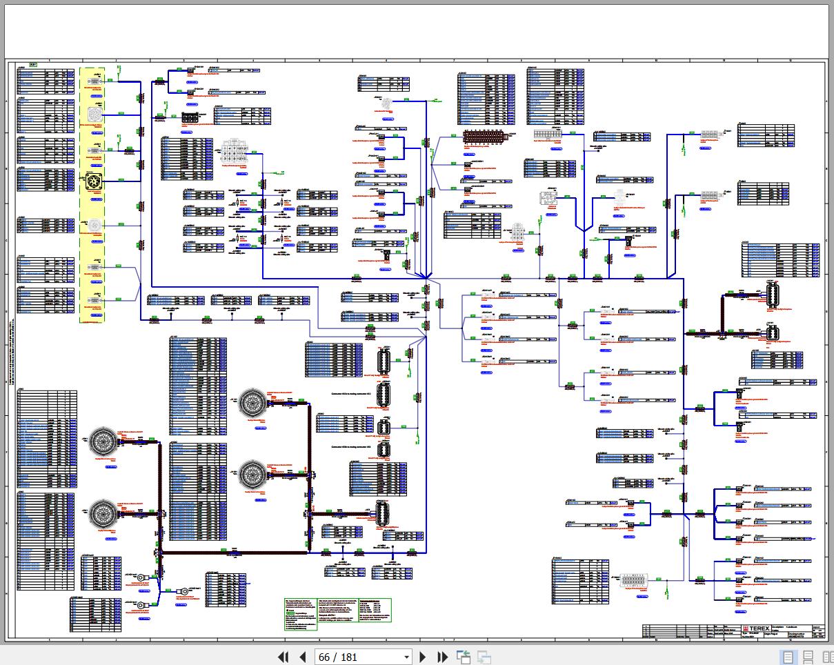 Terex Fuchs Material Handlers RHL360E 4001 Wiring Diagram 6790200217 DE