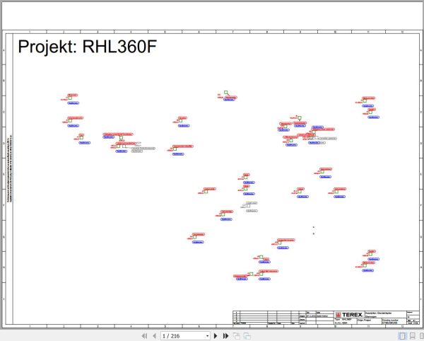 Terex Fuchs Material Handlers RHL360F 4004 Wiring Diagram 6790200343 DE 1