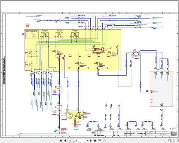 Terex Fuchs Material Handlers RHL360F 4004 Wiring Diagram 6790200343 DE 2