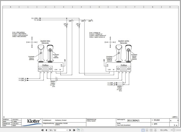 Terex Fuchs Material Handlers RHL860 Wiring Diagram 30113604 1 DE 3