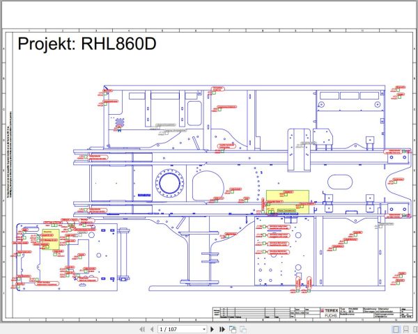 Terex Fuchs Material Handlers RHL860D 0016 Wiring Diagram 6790200124 DE 1