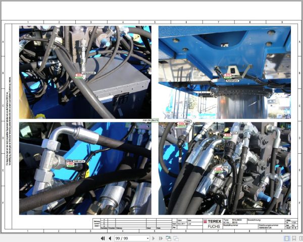 Terex Fuchs Material Handlers RHL860D 0019 Wiring Diagram 6790200186 DE 3