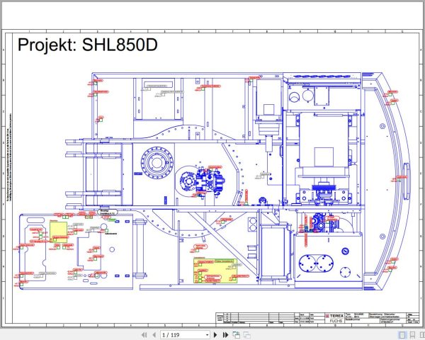 Terex Fuchs Material Handlers SHL850D 0014 Wiring Diagram 6790200237 DE 1