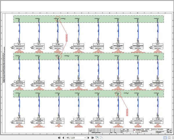 Terex Fuchs Material Handlers SHL850D 0014 Wiring Diagram 6790200237 DE 2