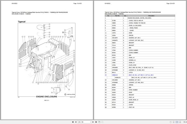 Tigercat Feller Buncher 718 Parts Catalog 2