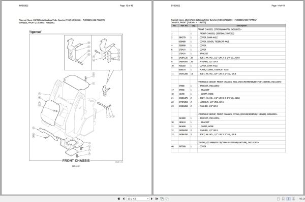 Tigercat Feller Buncher 718G Parts Catalog 2