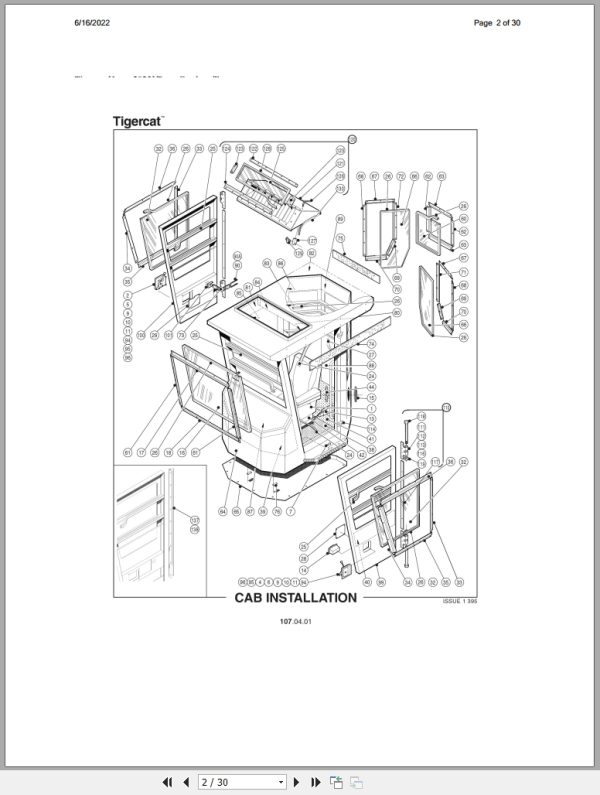 Tigercat Feller Buncher 720 Parts Catalog 1