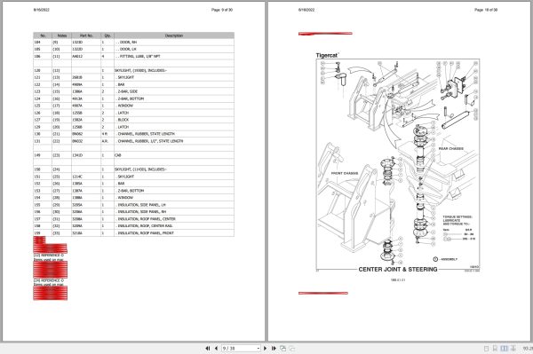 Tigercat Feller Buncher 720 Parts Catalog 2